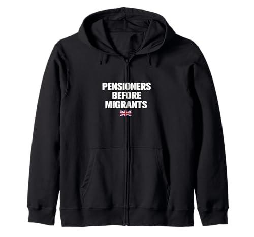 Pensioners Before Migrants British Patriot UK Rally Tee Zip Hoodie