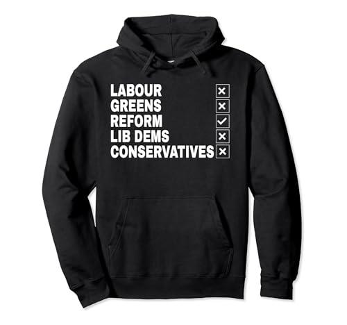 Funny British Political Party Choices Vote Reform Party UK Pullover Hoodie