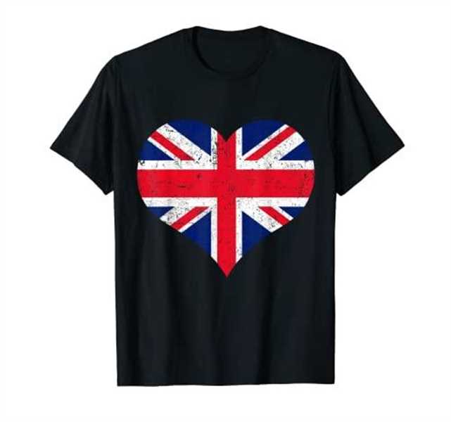 Union Jack British Flag Heart British Mens Women's T-Shirt