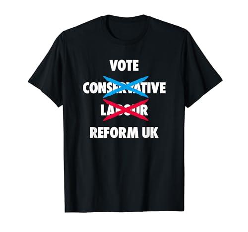 Vote Reform UK T-Shirt, Not Labour or Tory tshirt