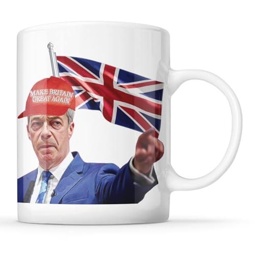  Nigel Farage - Make Britain Great Again - Reform Politics Mug, Ceramic, 11fl.oz.