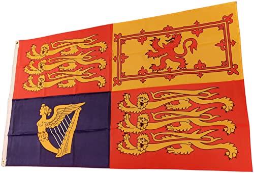 UK Royal Standard Flag 5ft x 3ft 75d Premium Polyester Suitable For Flagpoles Royal Standard of United Kingdom