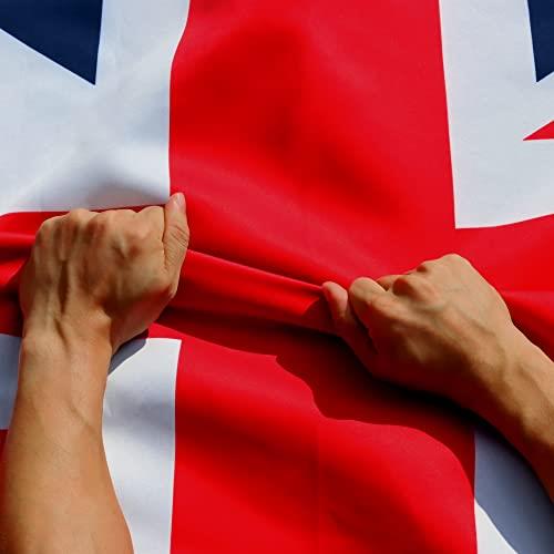 Rip-Proof Technology Double Sided 3-Ply Wrinkle Resistant - The Strongest, Longest Lasting British National Flags 3 X 5 Ft