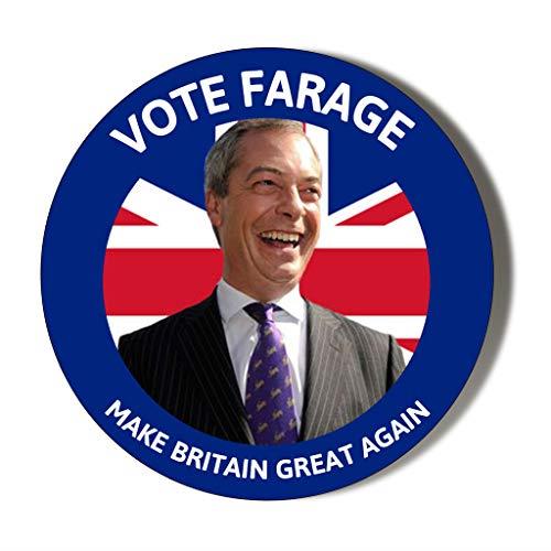 Gift Insanity NIGEL FARAGE LAUGHING BREXIT 45mm Novelty Badge