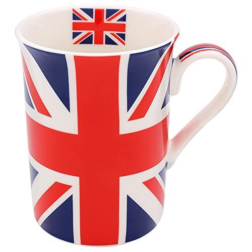 Union Jack Fine China Mug Tea Coffee Coronation Gift, Red White Blue