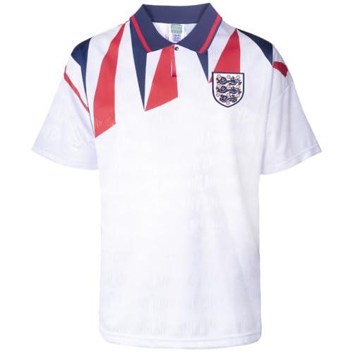 England 1990 Inter Home Retro Shirt White/ Red/ Blue Large Polyester