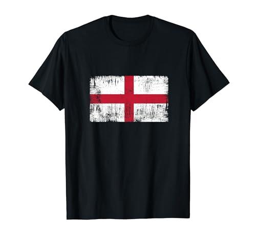 Vintage English Banner Fan England Flag Retro T-Shirt