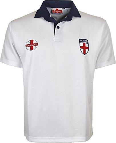 England Euro Football Championships Fans Supporter Shirts Size S to 5XL (3XL, WHITE)