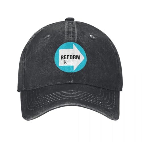 Washed Reform UK baseball cap, Vote ReformUK 