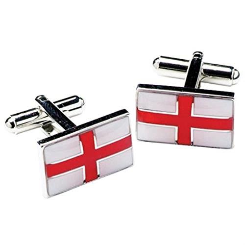 St Georges Cross Design Cufflinks in Gift Box English Flag