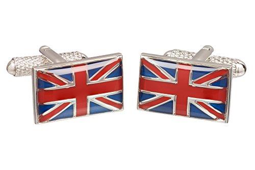 Union Jack British Flag Cufflinks for Men Presented in Onyx Art London Cufflink Box