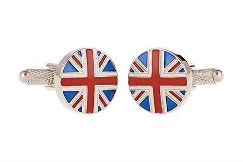 Cufflinks - Round Union Jack British Flag Design Cufflinks In Cufflink Box