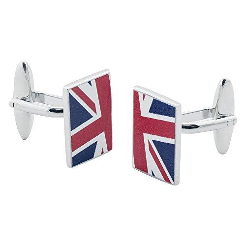 Union Jack Half Flag UK Novelty Styled Cufflinks