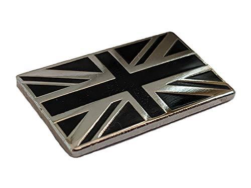 Black and Silver Union Jack Pin Badge