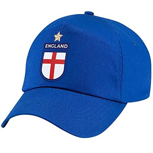 Kids England Football Team Baseball Cap Boys & Girls European Cup 2021 Sports Summer Hat (Bright Royal)