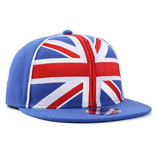 Great Britain Union Jack Blue Jubilee Snapback Olympics Baseball Cap