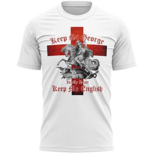 Keep St George in My Heart English Flag T Shirt, St Georges Day T Shirts Men, English Dragon Knight Tee