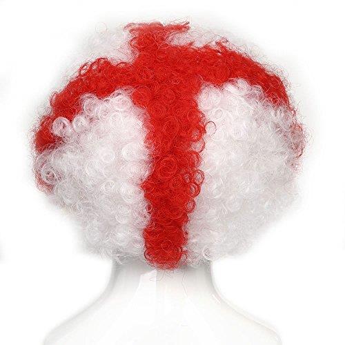 St Georges Cross Curly England Wig - Fancy Dress Accessories