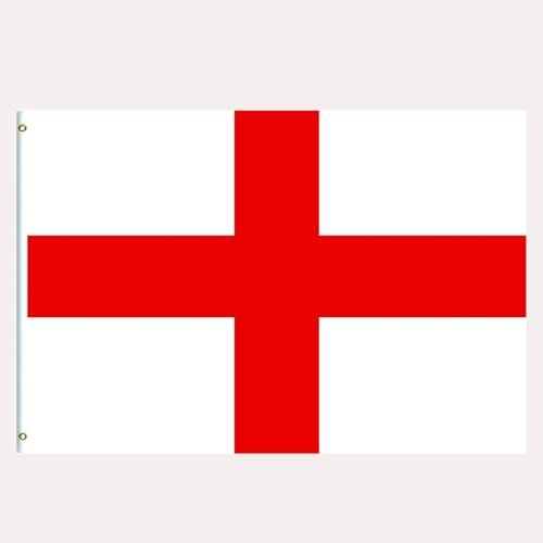 Large England Flag 5ft x 3ft – St George's Flag, English National Flag with Eyelets – Perfect for Olympic 2024 Decorations, St George's Day, and England Party Decorations