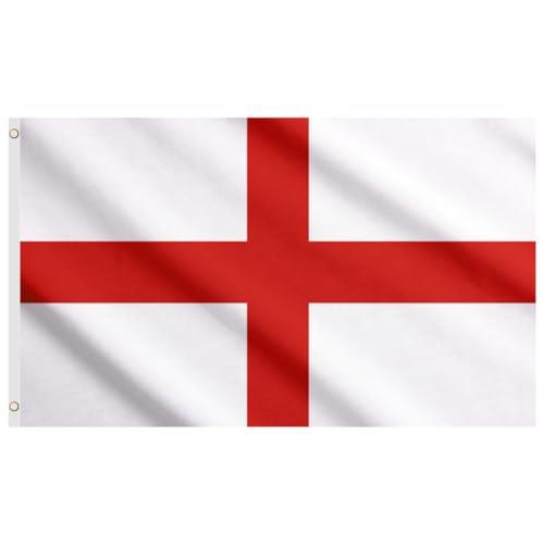 England Flag 5ft x 3ft – Large Double-Sided with Brass Eyelets – Perfect for World Cup, Euros, and St George's Day