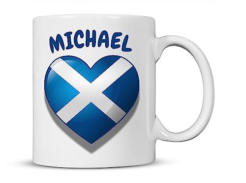 Scottish Flag Personalised Mug – Custom Ceramic 11oz Cup – Add Any Name – Ideal Scotland Gift