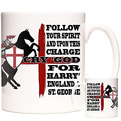 Personalized England St. George Mug - St. George Cross & Slogan