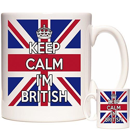 I'M BRITISH. Keep Calm Im British Mug. Union Jack Flag Mug.