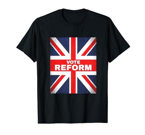 Union Jack Flag Vote Reform Party Patriotic British Graphic T-Shirt