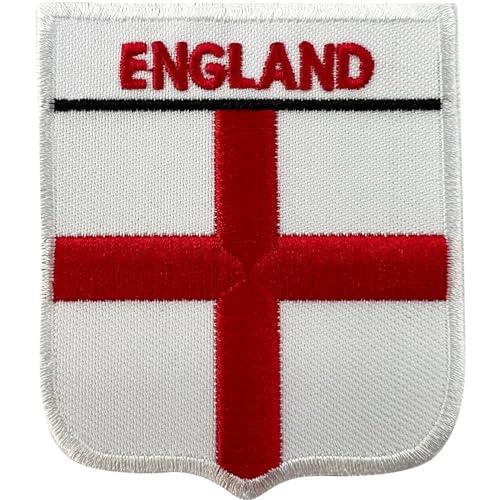 Shield England Flag Patch - Iron-On/Sew-On Embroidered Badge