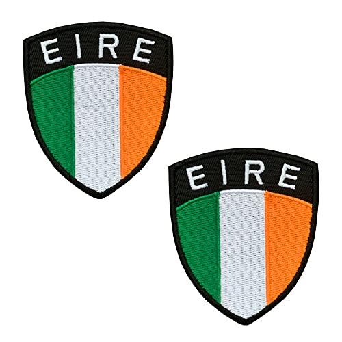 Ireland Republic Shield Flag Patches - Embroidered Iron-On/Sew-On