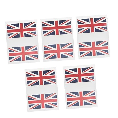 15 Sets UK Flag Stickers - Temporary Tattoos & Decals for Sports Fans