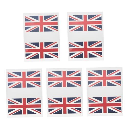 20 Sets UK Flag Football Stickers - Waterproof Temporary Decals