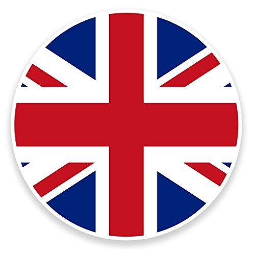 2x Union Jack UK Flag Window Cling Sticker - 15cm Map Design