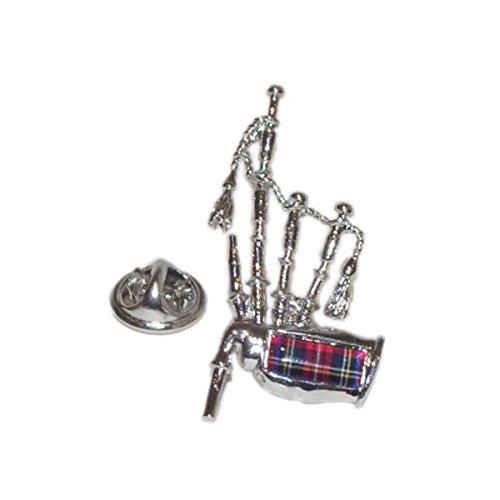 GTR Scottish Royal Stewart Tartan Bagpipes Lapel Pin Badge X2AJTP257