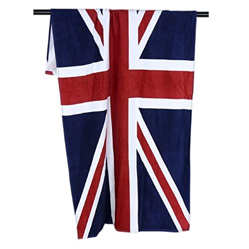 Union Jack Flag Large Bath Towel - Patriotic British Flag Printed Beach Towel