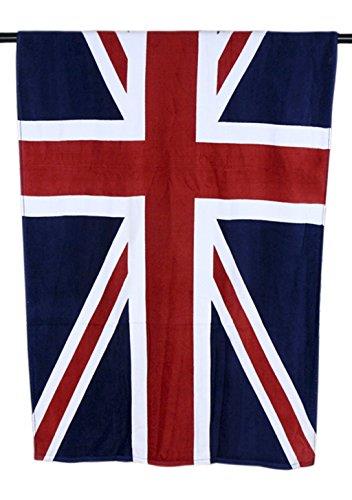 Union Jack Flag Beach Towel - Quick Dry Microfiber, 70 x 140 cm