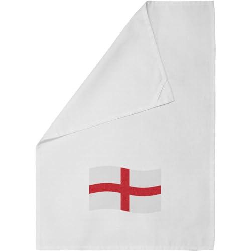 'Waving English Flag' Cotton Tea Towel/Dish Cloth