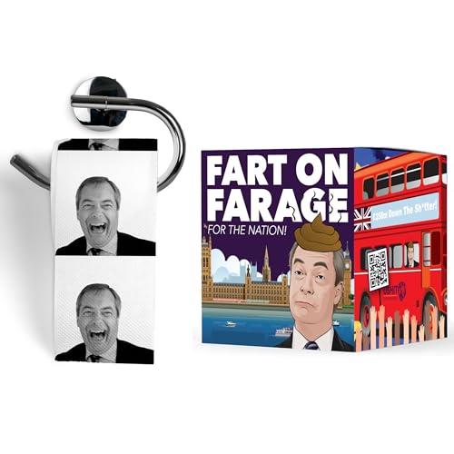 Nigel Farage Toilet Paper - Funny Printed Loo Roll in Novelty Gift Box