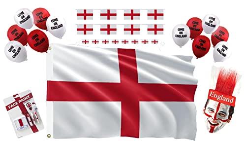 England St George Cross Football Rugby St Georges Day Supporters 5 Piece Kit