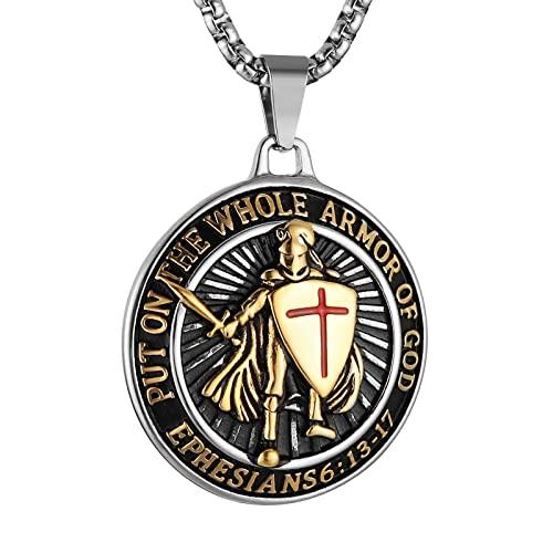 Knights Templar Armour of God Necklace - Red Cross Design