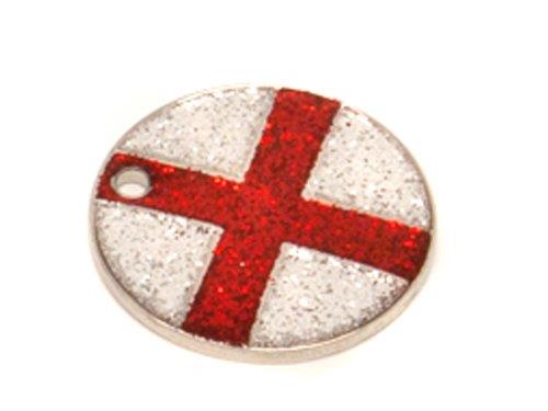 Reflective Glitter St George's Cross Pet ID Tags - Custom Engraved