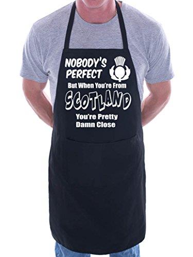 Scottish BBQ Apron - Funny Novelty Cooking Apron, Black