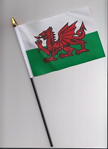 Wales Welsh Dragon Hand Flag 25cm