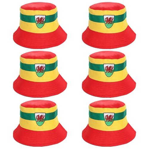 Reversible Welsh Bucket Hat 60cm with Dragon Emblem - Stylish & Practical