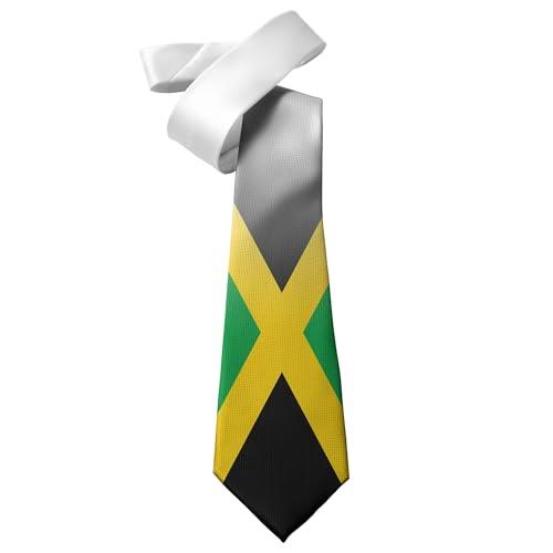 Jamaica Flag design Mens Printed Neck Tie - Polyester - Great Gift - Half Tie Print