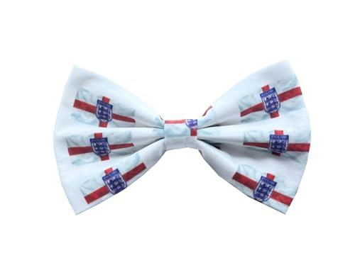 Handmade England Euro Flag Bow Tie with Red Elastic Band