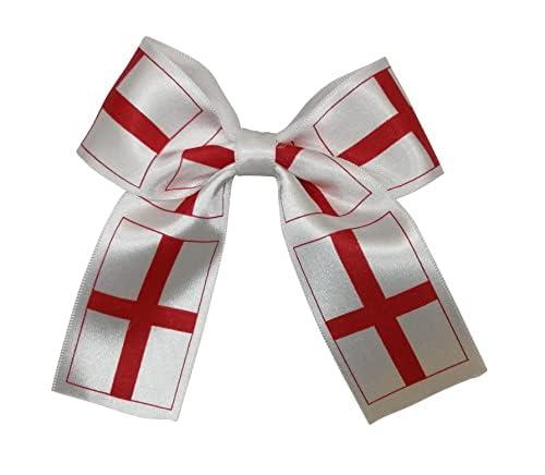 Pack Of 2 Hand-Made England flag inspired Hair Clip/ Bow Tie