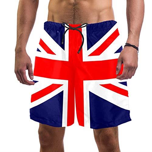 Men's Union Jack Beach Shorts - Elastic Swim Trunks