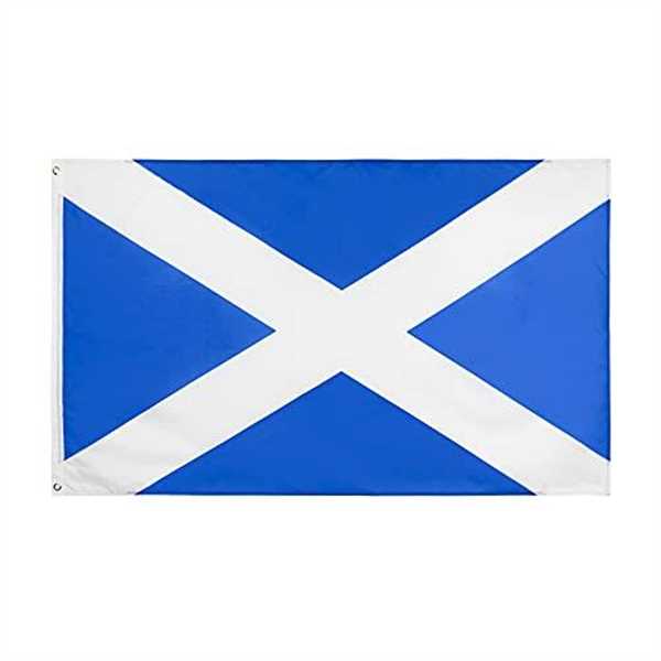 Scotland Flag 5ft x 3ft for Reform Party Decorations 2024, Double Side with Brass Eyelets