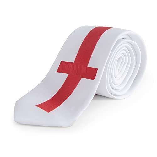 Mens England St George Tie Novelty Party